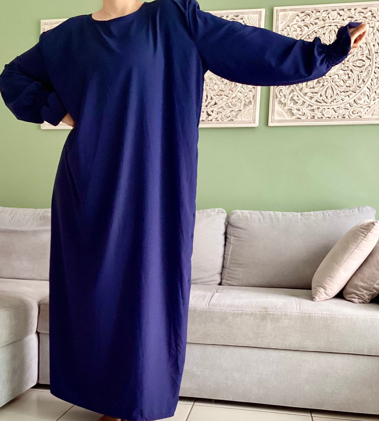 Robe Abaya manches élastiques