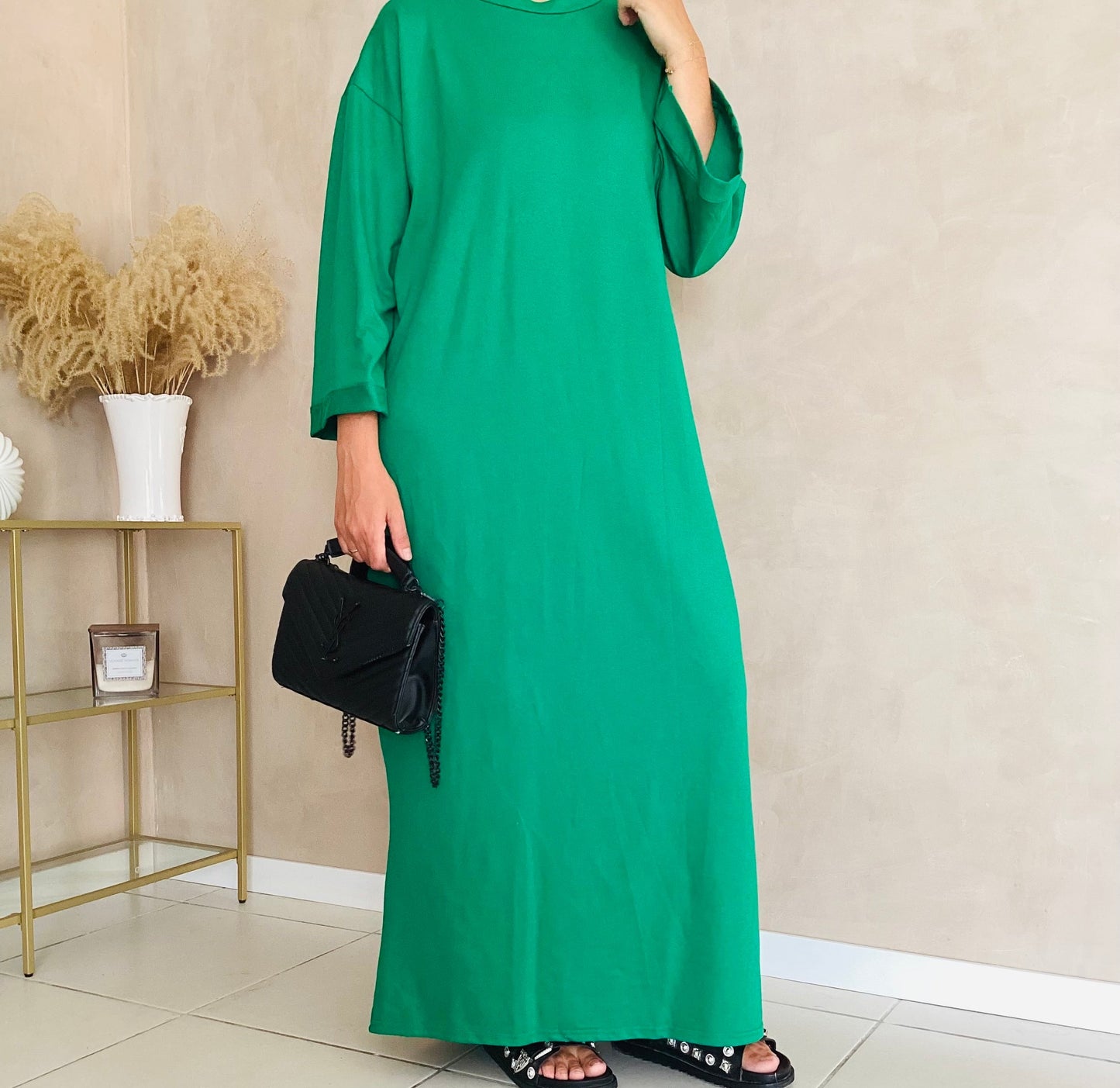 Robes col rond vert sapin