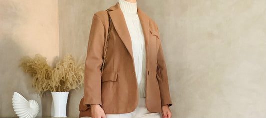 Manteau blazer camel