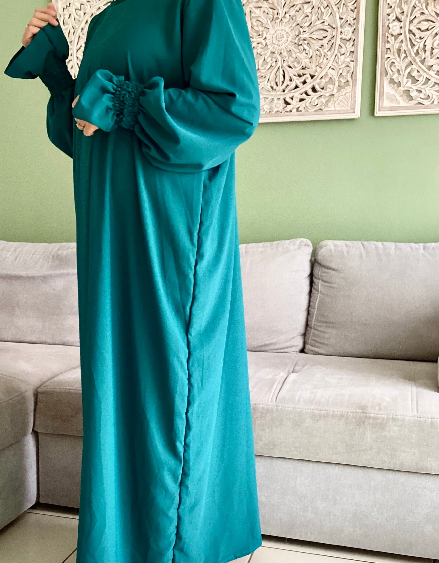 Robe Abaya manches élastiques