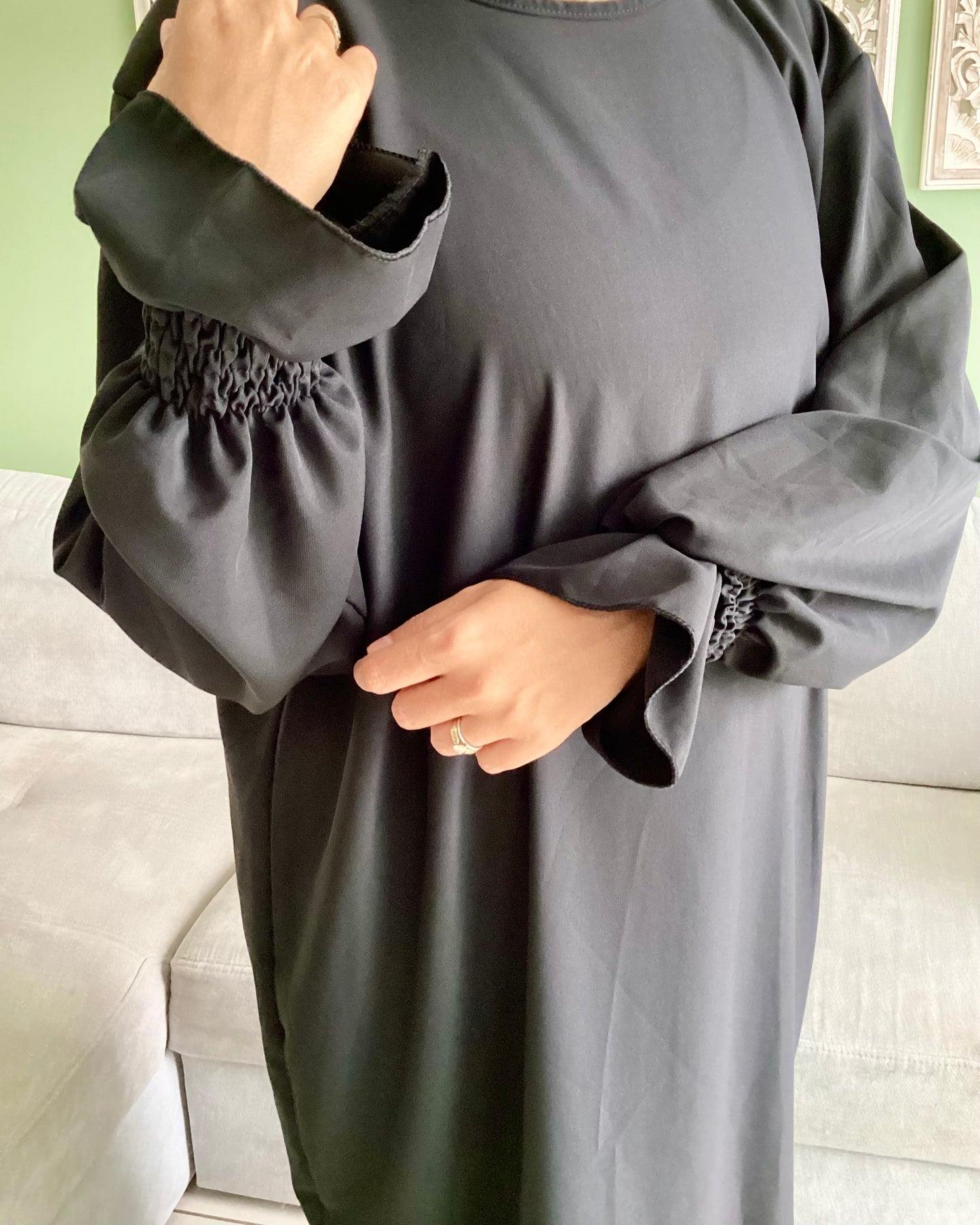 Robe Abaya manches élastiques