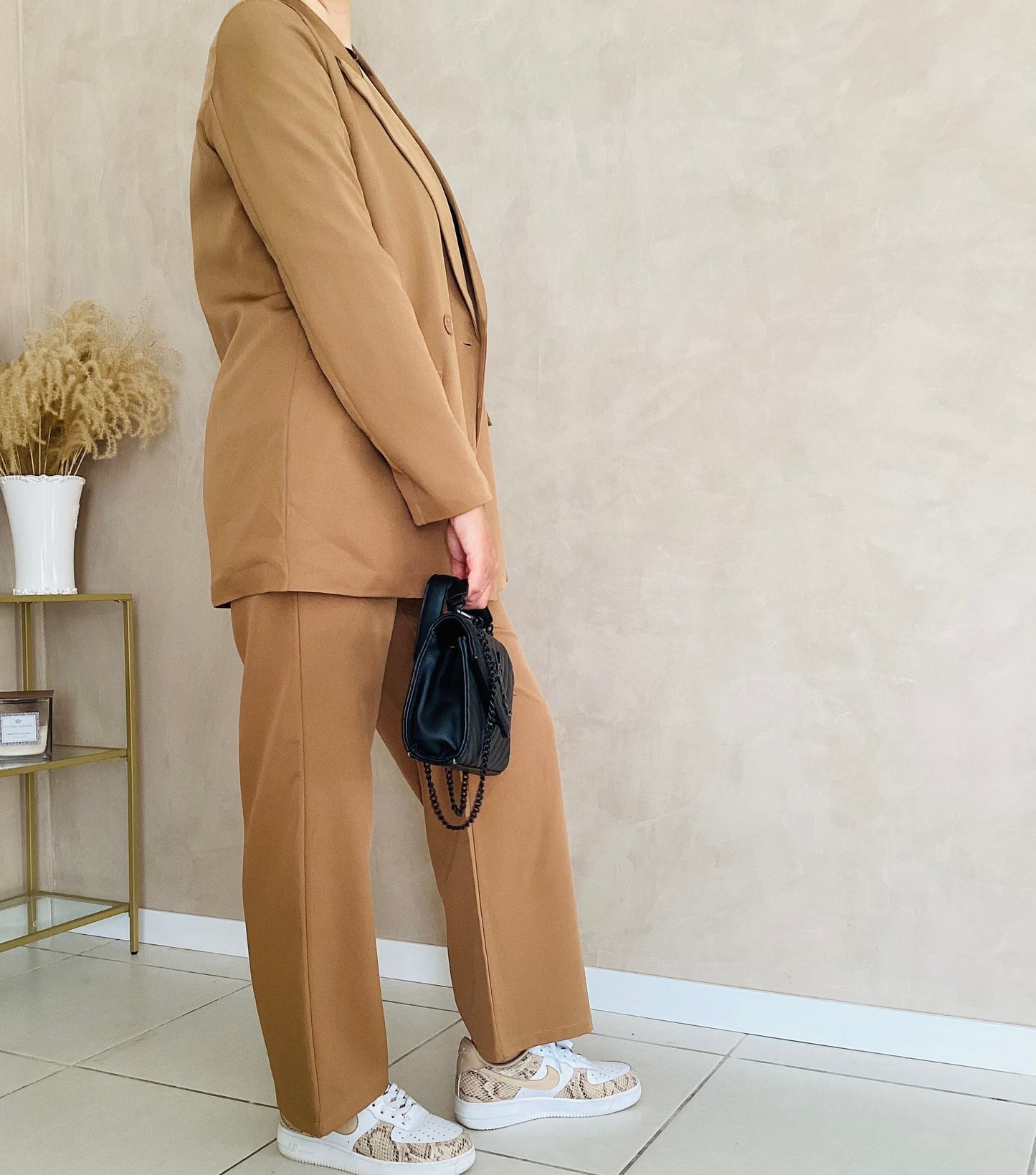 Ensemble blazer oversize camel