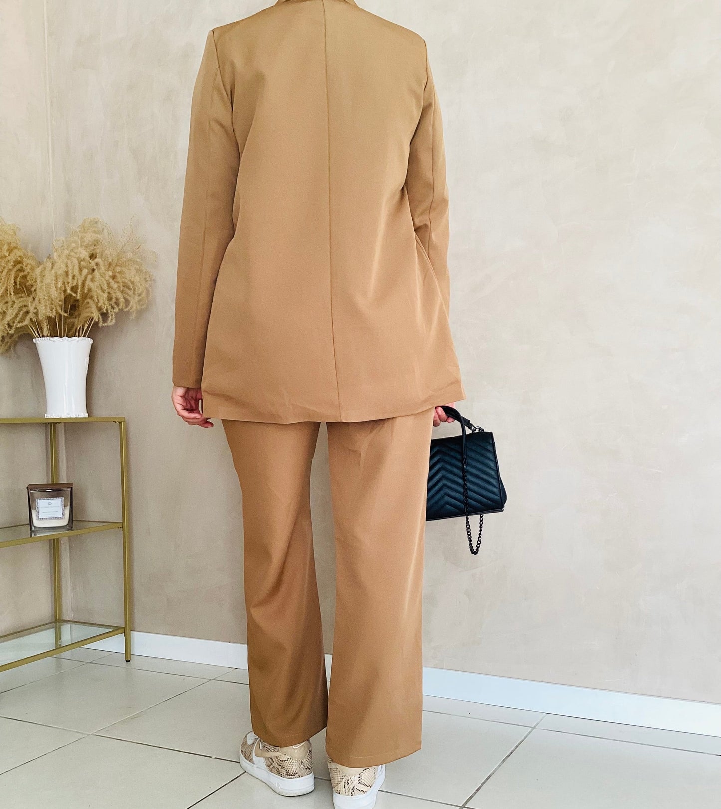 Ensemble blazer oversize camel