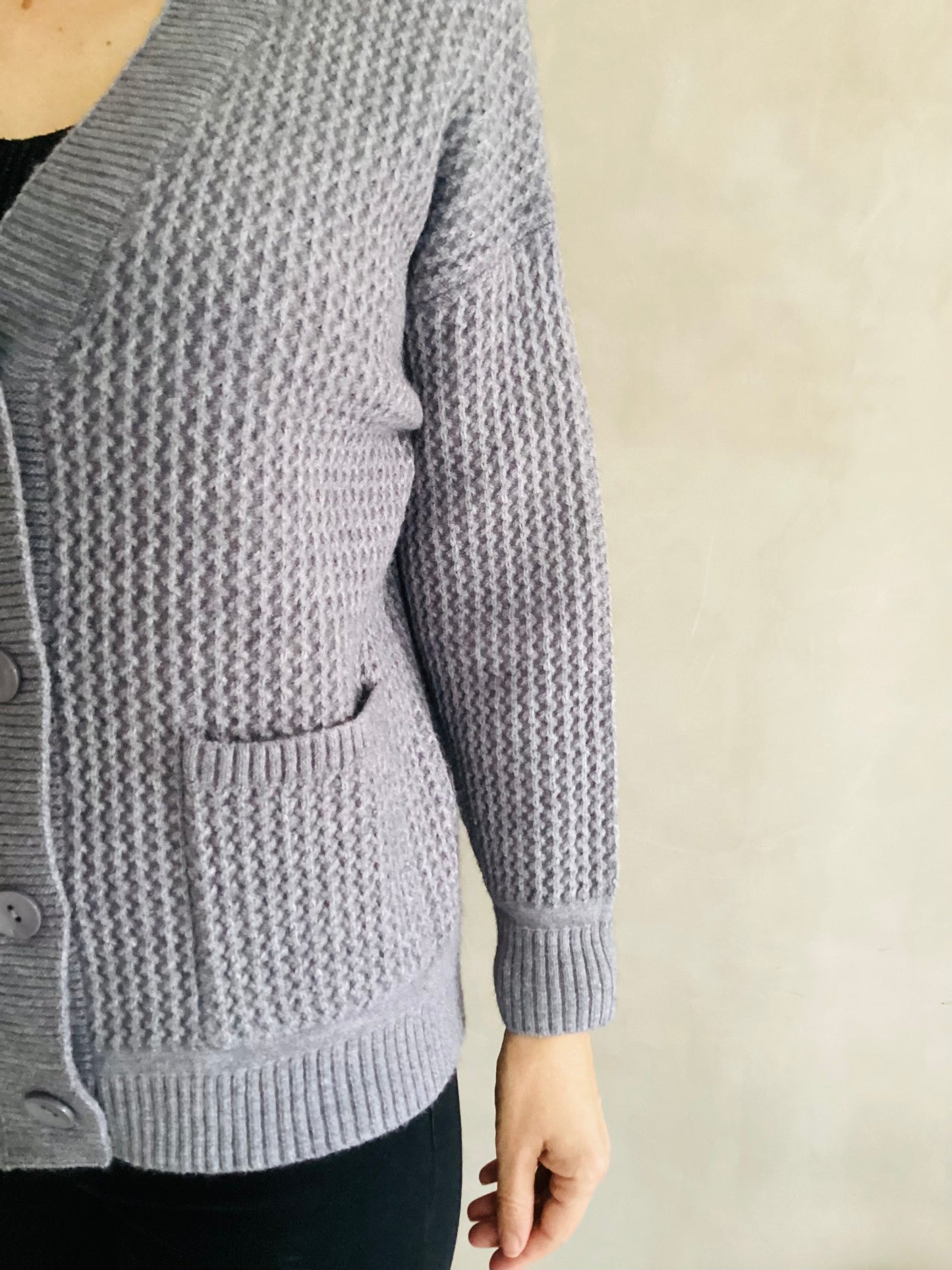 Gilet à bouton gris