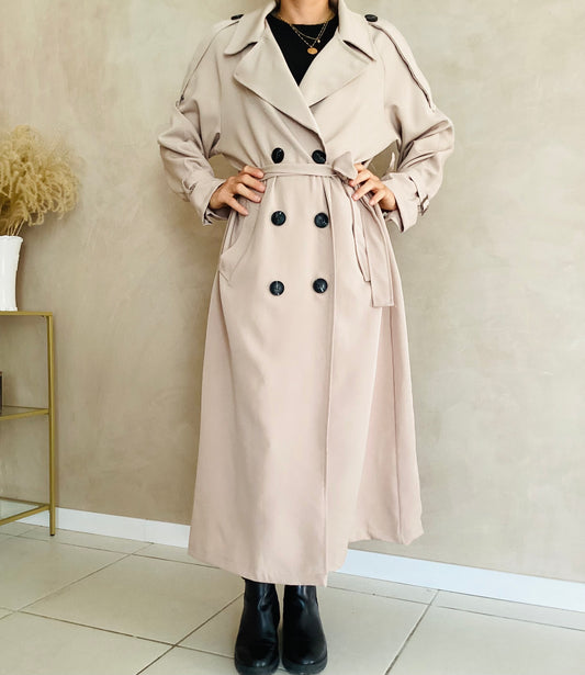 Trench long beige