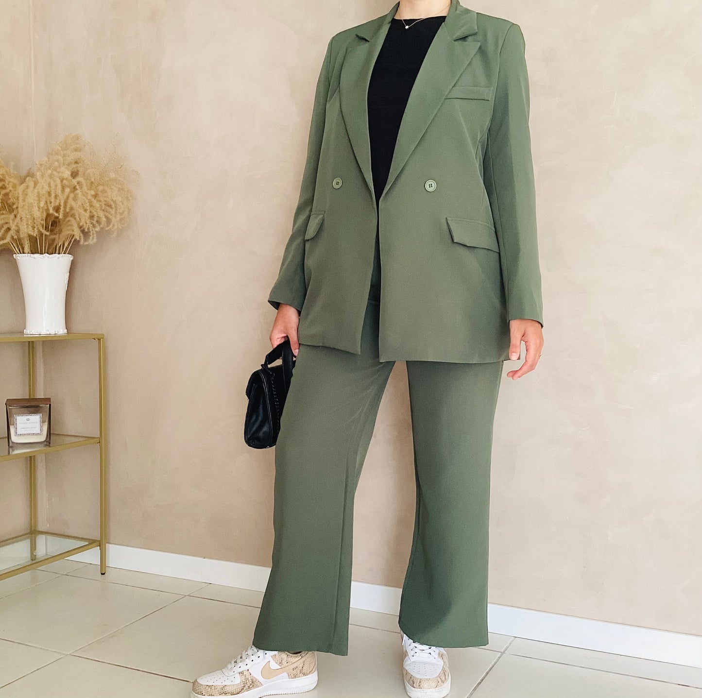 Ensemble blazer oversize kaki