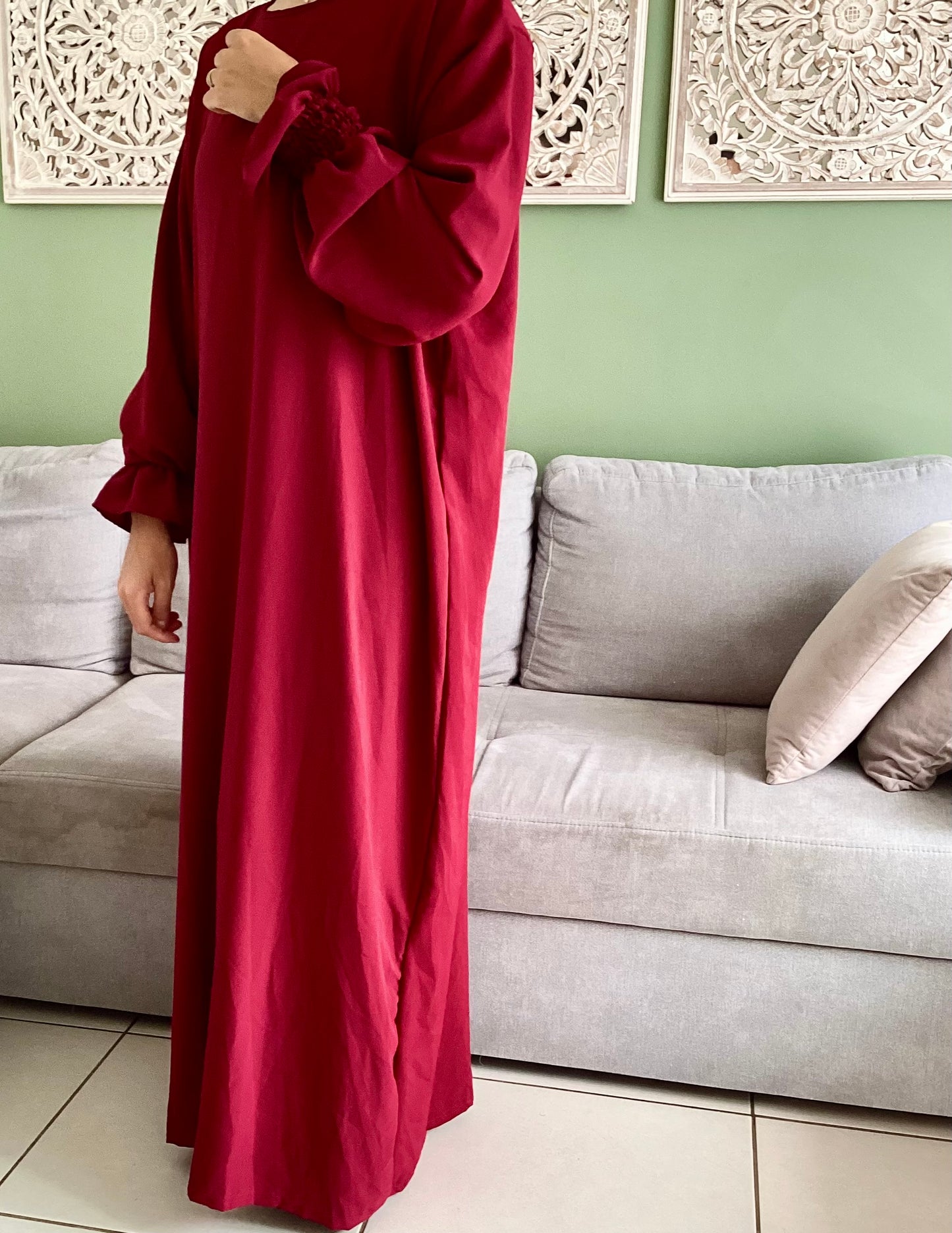 Robe Abaya manches élastiques