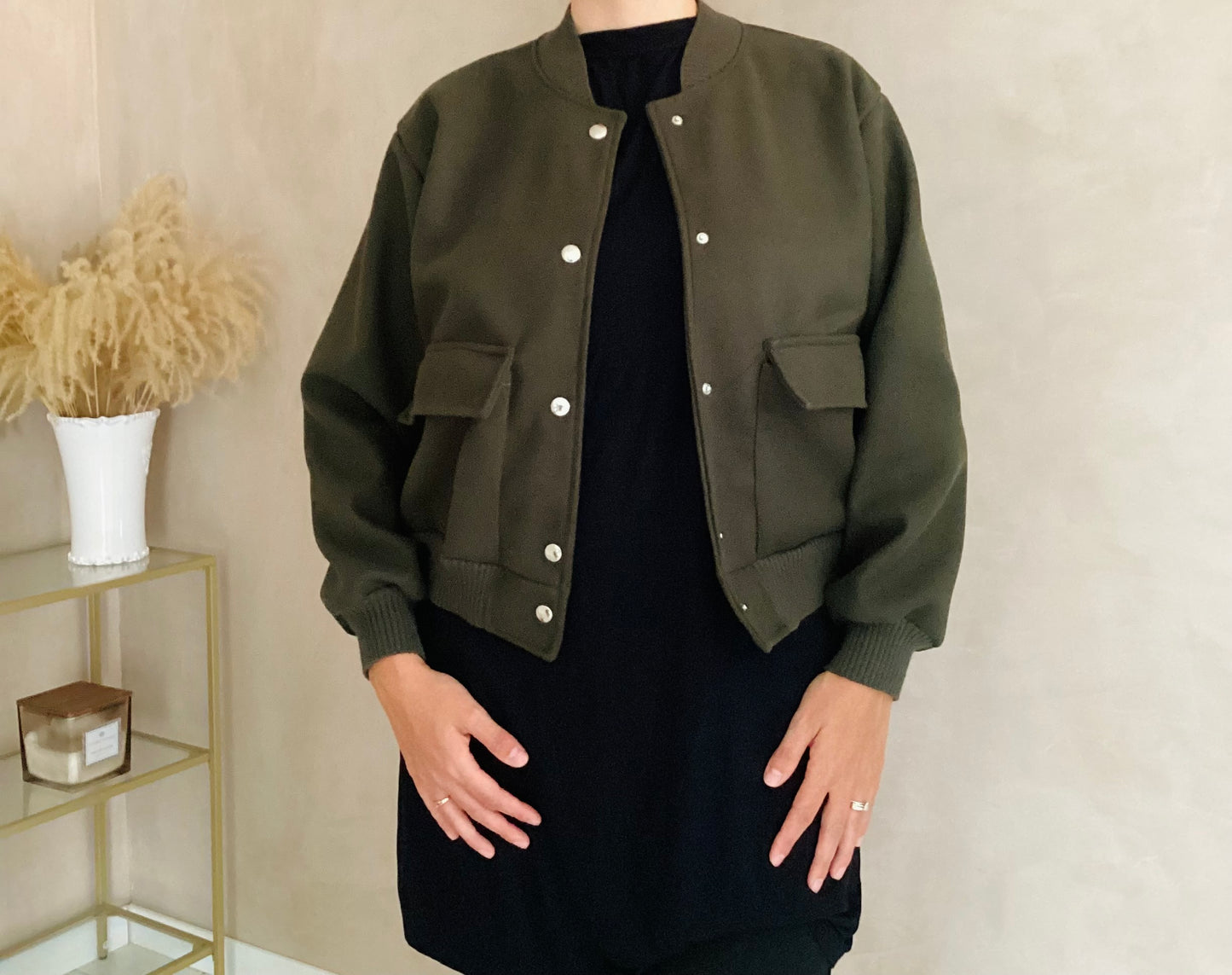 Blouson bomber kaki