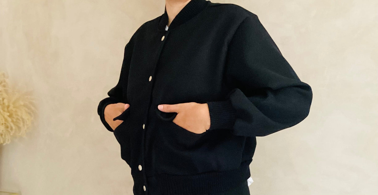 Blouson bomber noir