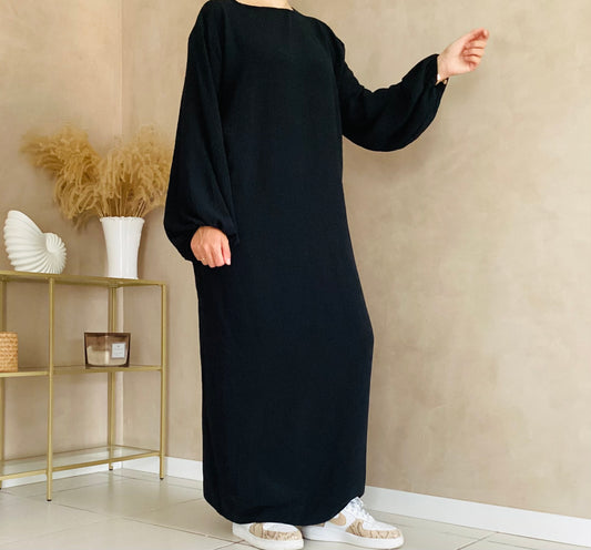 Robe Abaya manche bouffant en jazz